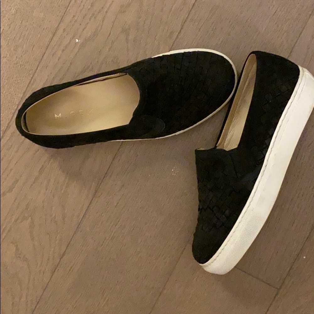 M Gemi Cerchio black Suede slip on sneakers 6.5